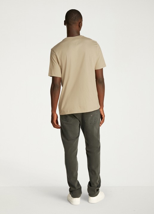 Tommy Hilfiger T-shirt met logo - detail 5 sandalwood-rbt / bruin