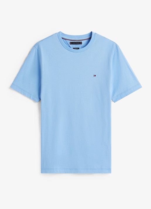 Tommy Hilfiger T-shirt met logo - voorkant blauw