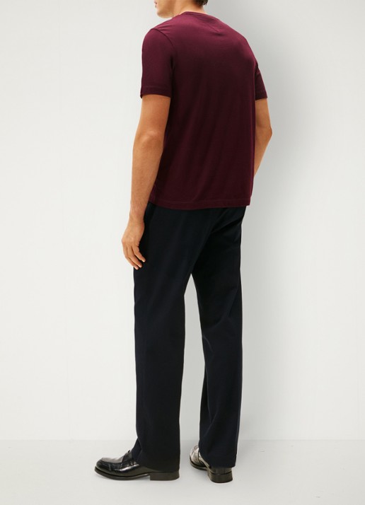 Tommy Hilfiger T-shirt met logo - achterkant 5 bordeauxrood