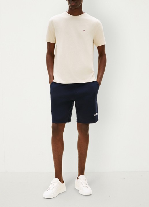 Tommy Hilfiger T-shirt met logo - voorkant 2 newsprint-acg / grijs