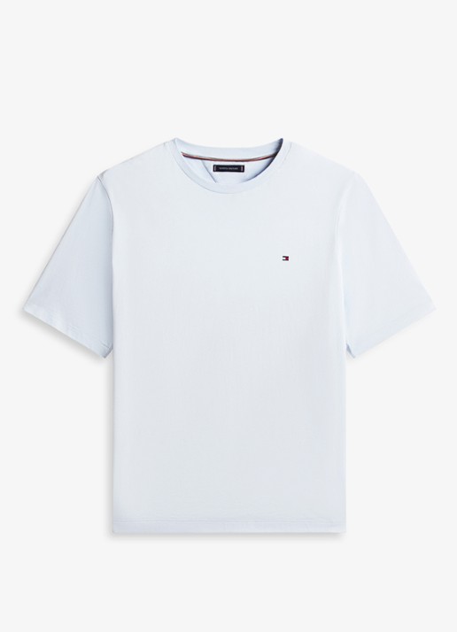 Tommy Hilfiger T-shirt met logo - voorkant 4 donkerblauw