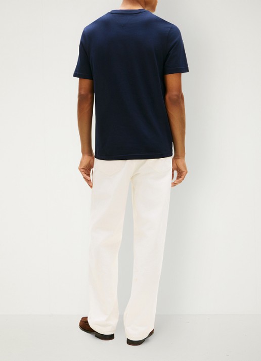 Tommy Hilfiger T-shirt met logo - achterkant 5 donkerblauw