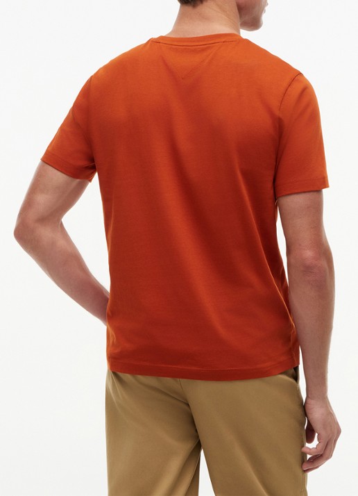 Tommy Hilfiger T-shirt met logo - achterkant oranje