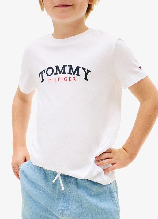 Tommy Hilfiger T-shirt met logo - detail 4 wit