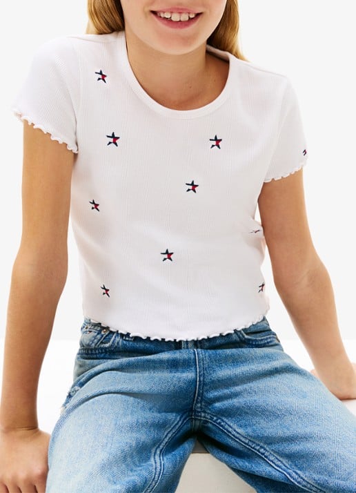 Tommy Hilfiger T-shirt met logo - detail 5 wit