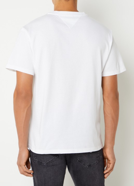 Tommy Hilfiger T-shirt met logoborduring - achterkant wit