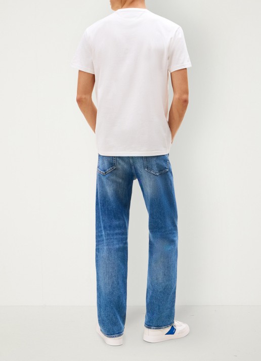 Tommy Hilfiger T-shirt met logoborduring - achterkant 5 creme