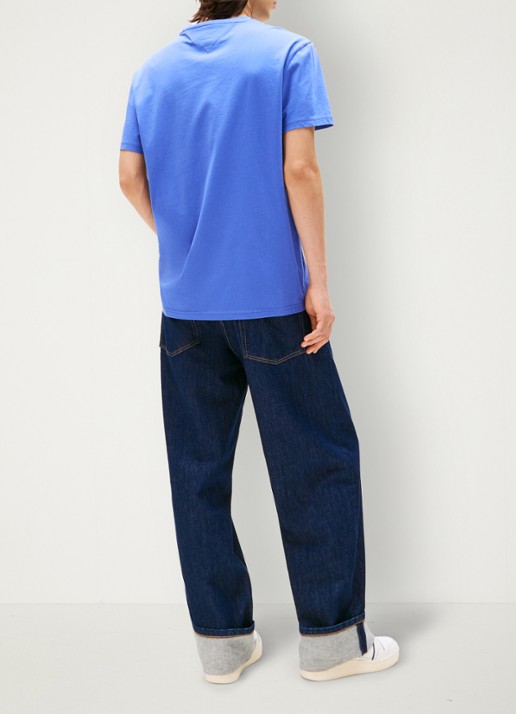 Tommy Hilfiger T-shirt met logoborduring - achterkant 3 blauw