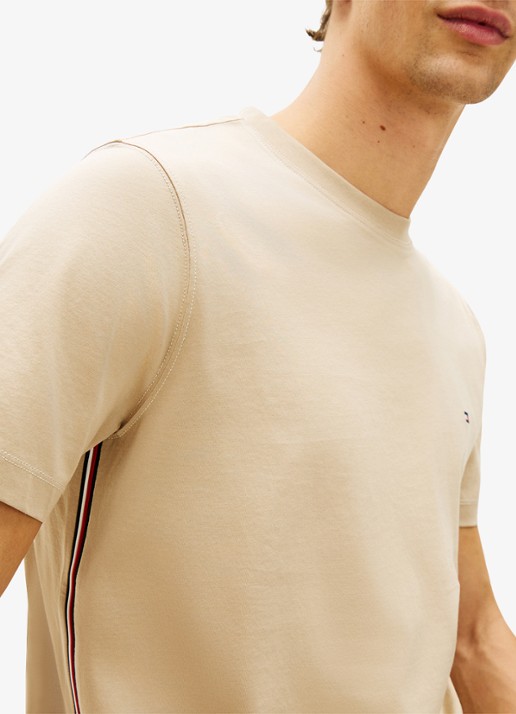 Tommy Hilfiger T-shirt met logoborduring - detail 5 bruin