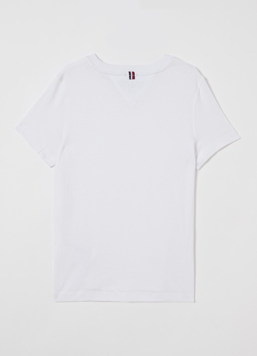 Tommy Hilfiger T-shirt met logoborduring - voorkant 2 wit