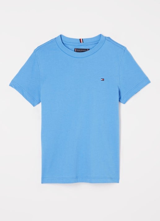 Tommy Hilfiger T-shirt met logoborduring - voorkant blue spell-c30 / blauw