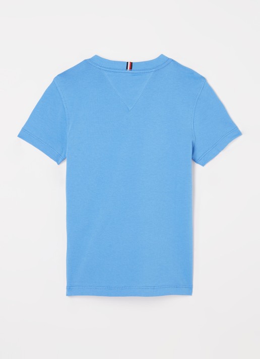 Tommy Hilfiger T-shirt met logoborduring - voorkant 2 blue spell-c30 / blauw