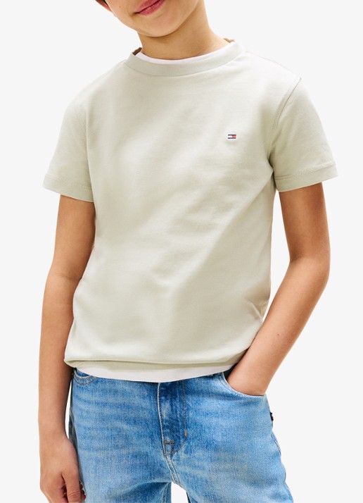 Tommy Hilfiger T-shirt met logoborduring - detail 4 misty sage-m1c / groen