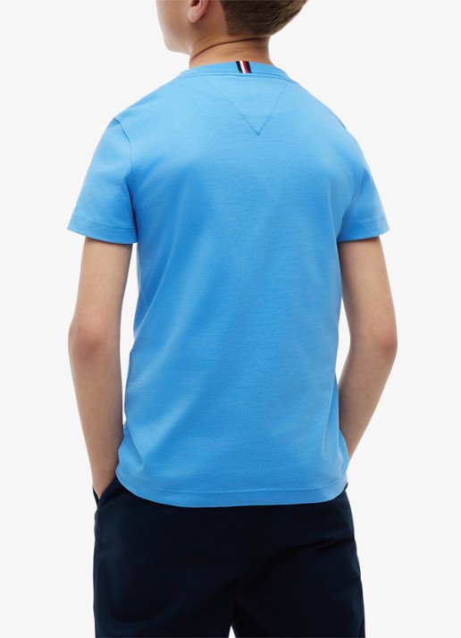 Tommy Hilfiger T-shirt met logoborduring - achterkant 5 blauw