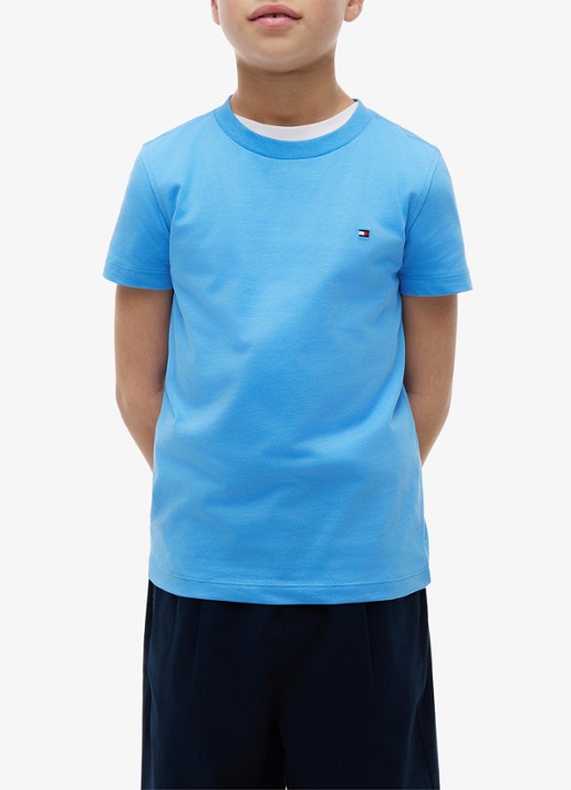 Tommy Hilfiger T-shirt met logoborduring - detail 3 blauw
