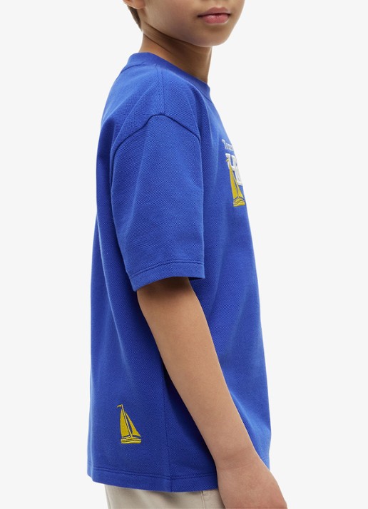 Tommy Hilfiger T-shirt met logoborduring - achterkant 2 blauw