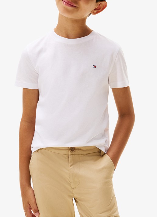 Tommy Hilfiger T-shirt met logoborduring - detail 4 white-ybr