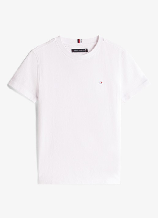 Tommy Hilfiger T-shirt met logoborduring - voorkant white-ybr
