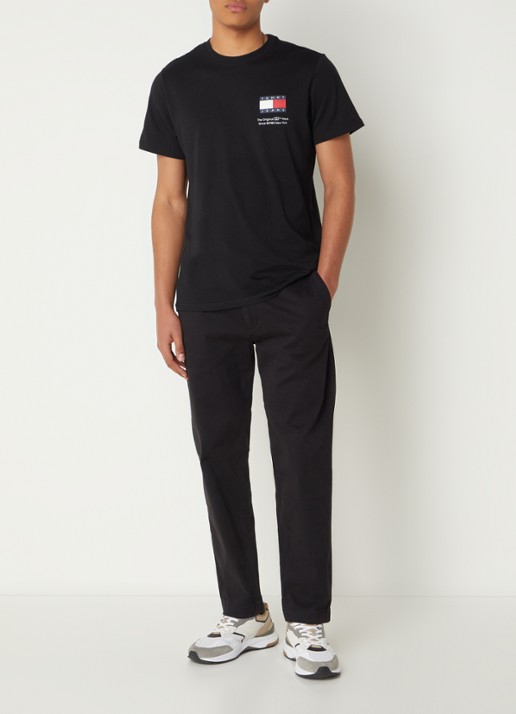 Tommy Hilfiger T-shirt met logoprint - voorkant 4 zwart