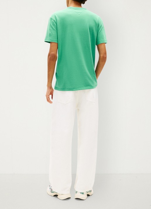 Tommy Hilfiger T-shirt met logoprint - achterkant 5 groen