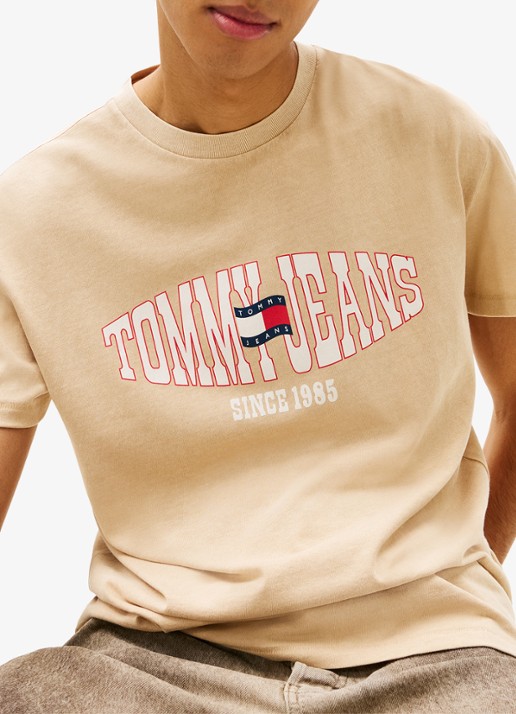 Tommy Hilfiger T-shirt met logoprint - detail 3 goud