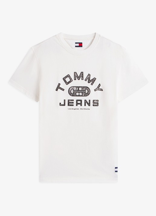 Tommy Hilfiger T-shirt met logoprint - voorkant 2 wit