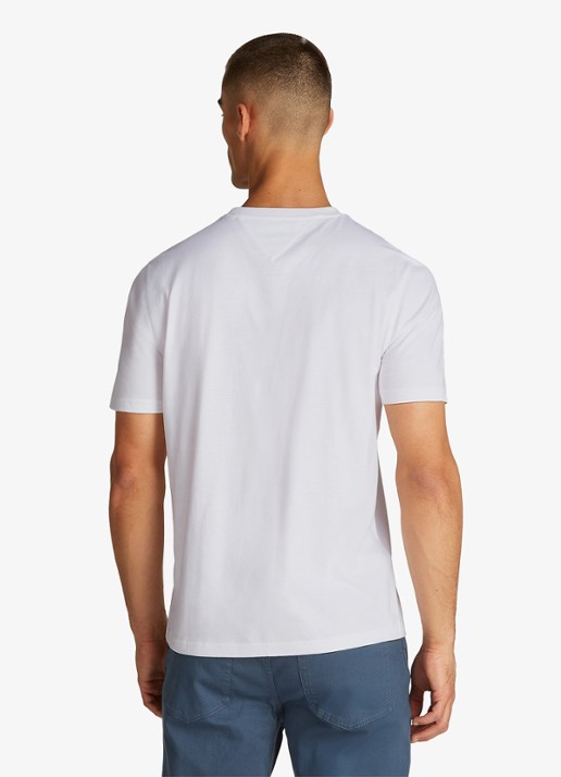 Tommy Hilfiger T-shirt met logoprint - achterkant 7 wit