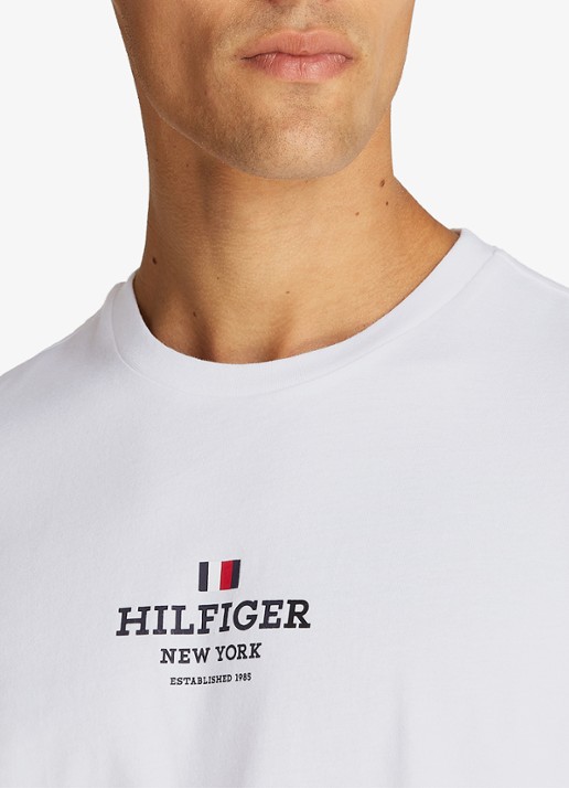 Tommy Hilfiger T-shirt met logoprint - detail 5 wit