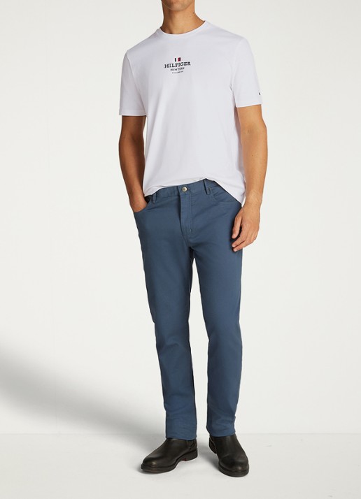 Tommy Hilfiger T-shirt met logoprint - voorkant 2 wit