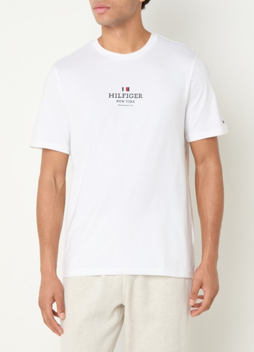 Tommy Hilfiger T-shirt met logoprint - detail 6 wit