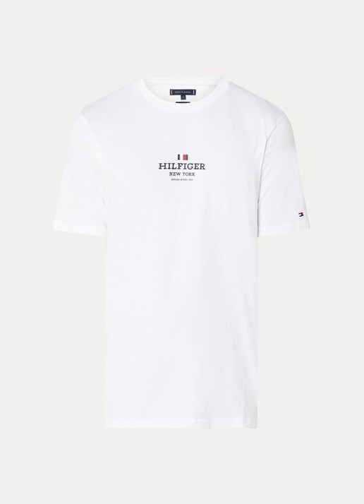 Tommy Hilfiger T-shirt met logoprint - voorkant 3 wit