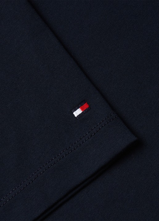 Tommy Hilfiger T-shirt met logoprint - detail 4 donkerblauw