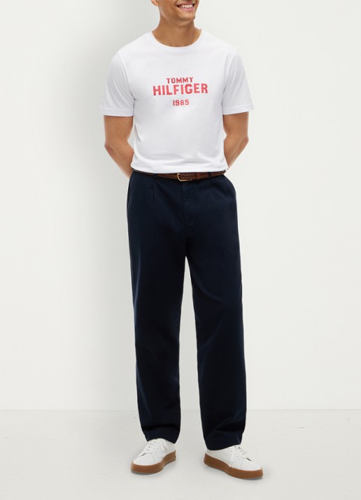Tommy Hilfiger T-shirt met logoprint - voorkant 3 wit