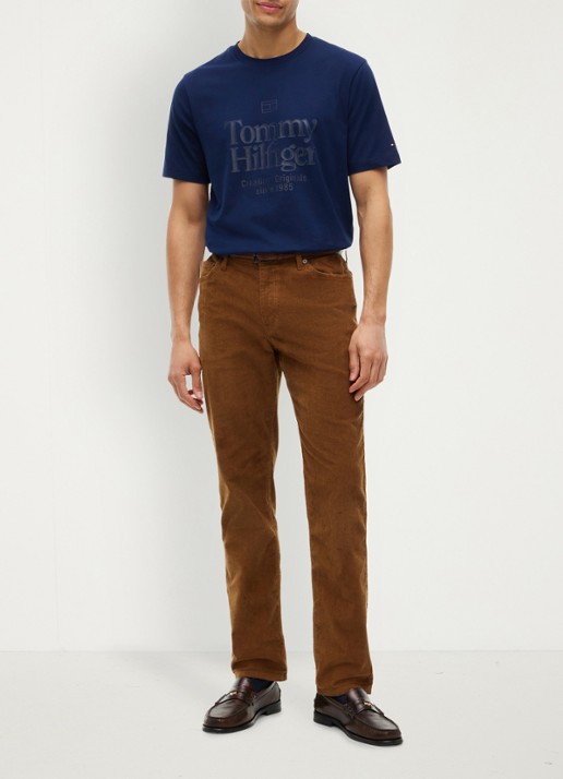 Tommy Hilfiger T-shirt met logoprint - voorkant 5 donkerblauw