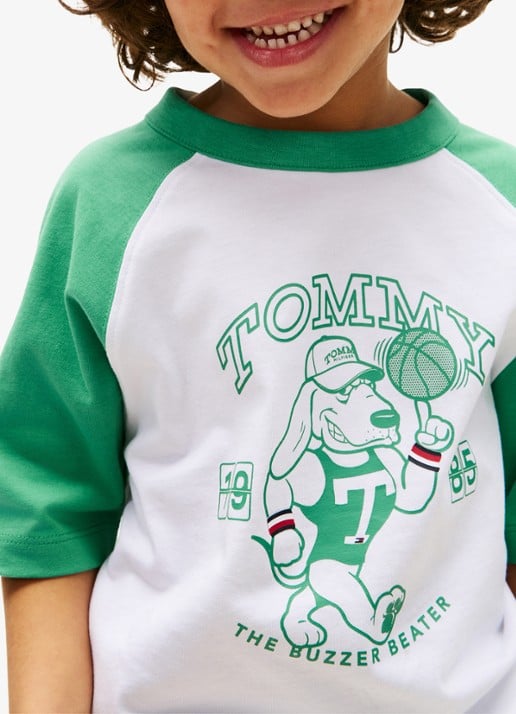 Tommy Hilfiger T-shirt met logoprint - detail 5 wit