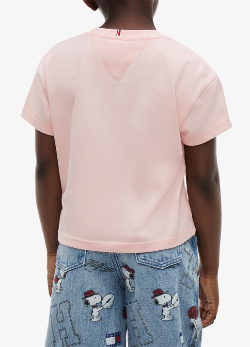 Tommy Hilfiger T-shirt met logoprint - achterkant 5 lichtroze