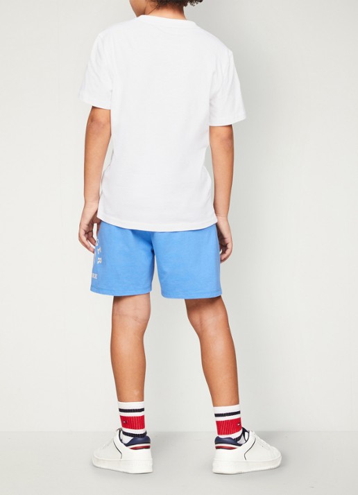 Tommy Hilfiger T-shirt met ronde hals in 2-pack - achterkant donkerblauw