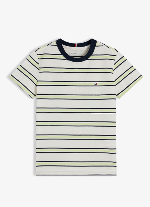 Tommy Hilfiger T-shirt met streepprint en logoborduring