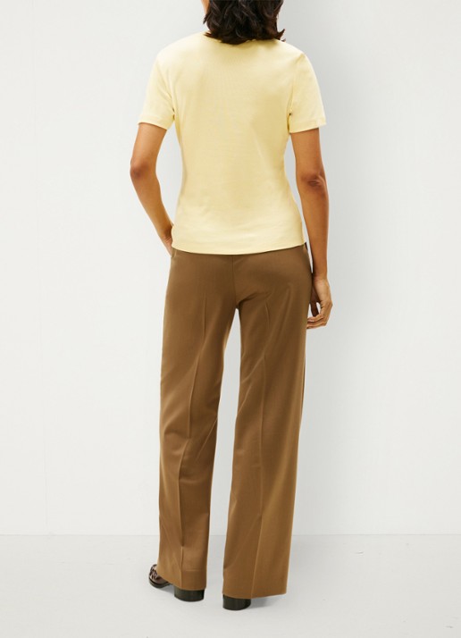 Tommy Hilfiger T-shirt met streepprint - achterkant zesty yellow / geel
