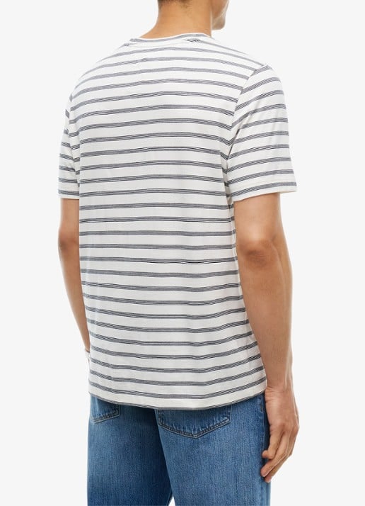 Tommy Hilfiger T-shirt met streepprint - achterkant 5 wit