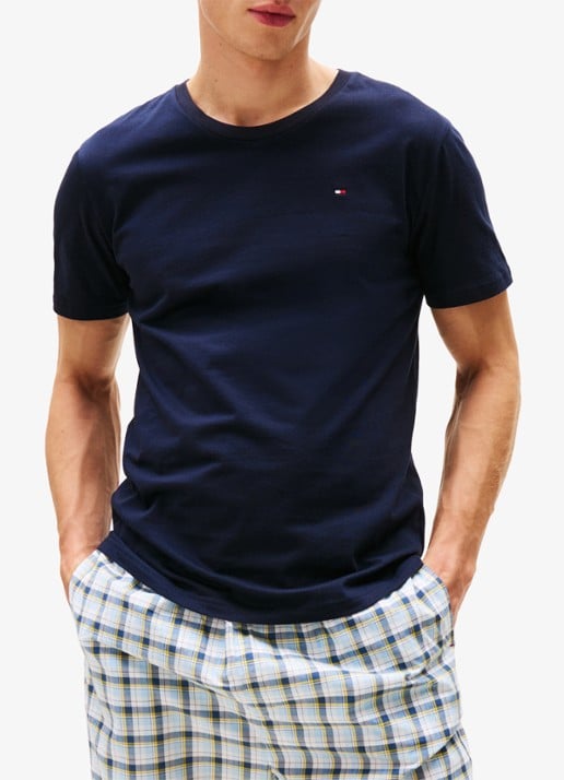 Tommy Hilfiger T-shirts met logo in 3-pack - detail lindegroen