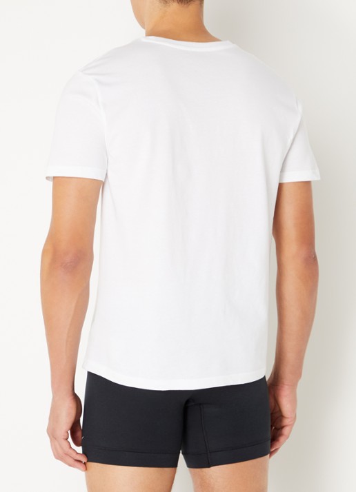 Tommy Hilfiger T-shirts met logo in 3-pack - achterkant wit