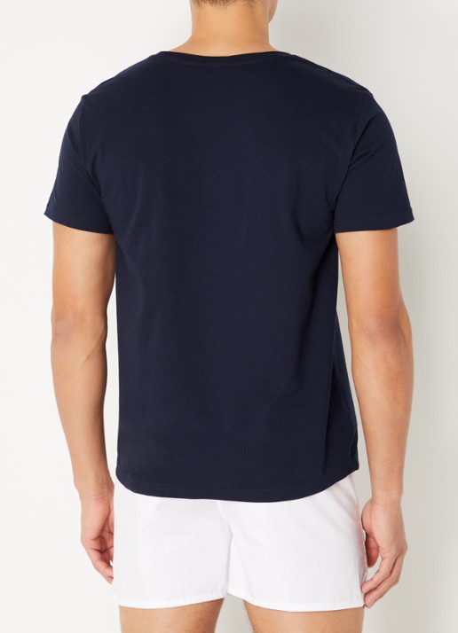 Tommy Hilfiger T-shirts met logo in 3-pack - achterkant 4 donkerblauw