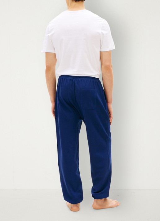 Tommy Hilfiger Tapered fit joggingbroek met steekzakken - achterkant donkerblauw
