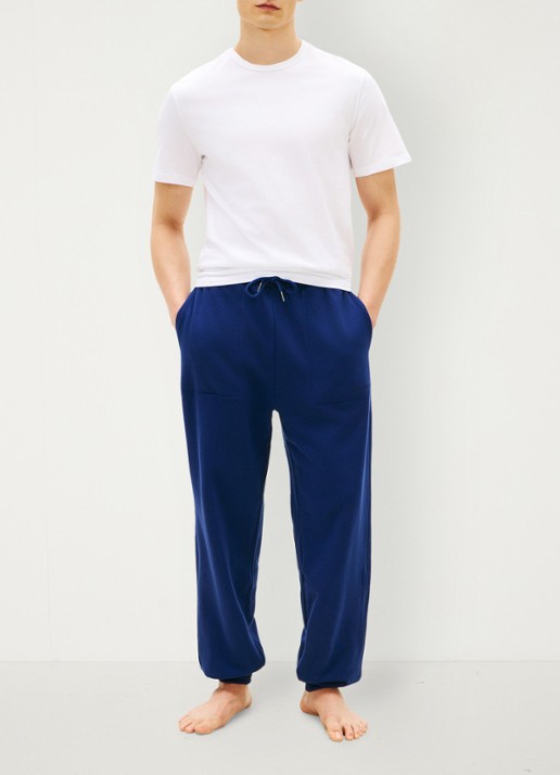 Tommy Hilfiger Tapered fit joggingbroek met steekzakken - voorkant 3 donkerblauw