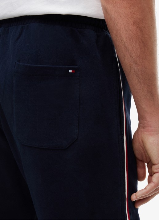 Tommy Hilfiger Tapered fit lounge joggingbroek met logoband - detail 3 donkerblauw