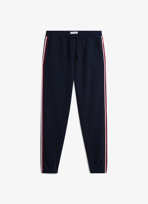 Tommy Hilfiger Tapered fit lounge joggingbroek met logoband - voorkant 4 donkerblauw