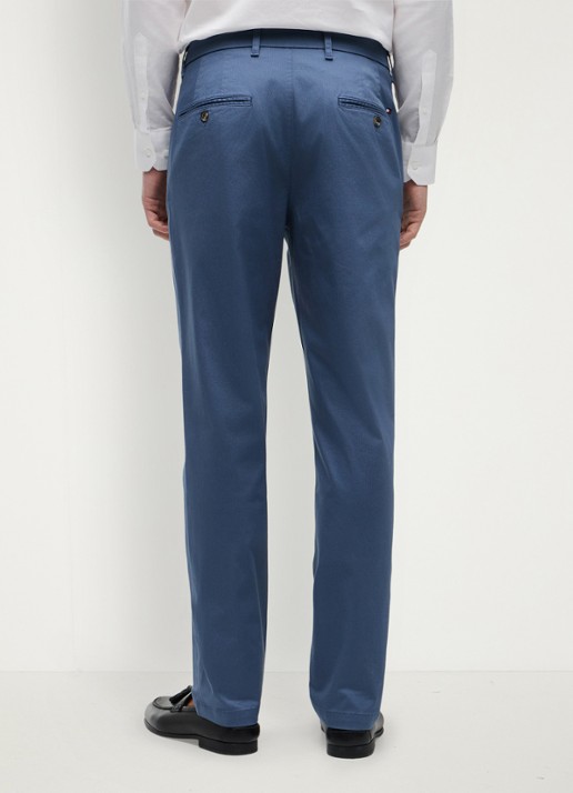 Tommy Hilfiger Tapered fit pantalon met steekzakken - achterkant 3 aegean sea-dbz / blauw
