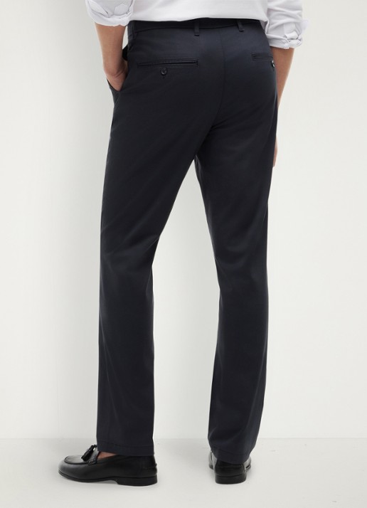 Tommy Hilfiger Tapered fit pantalon met steekzakken - achterkant navy blue-dw5 / blauw
