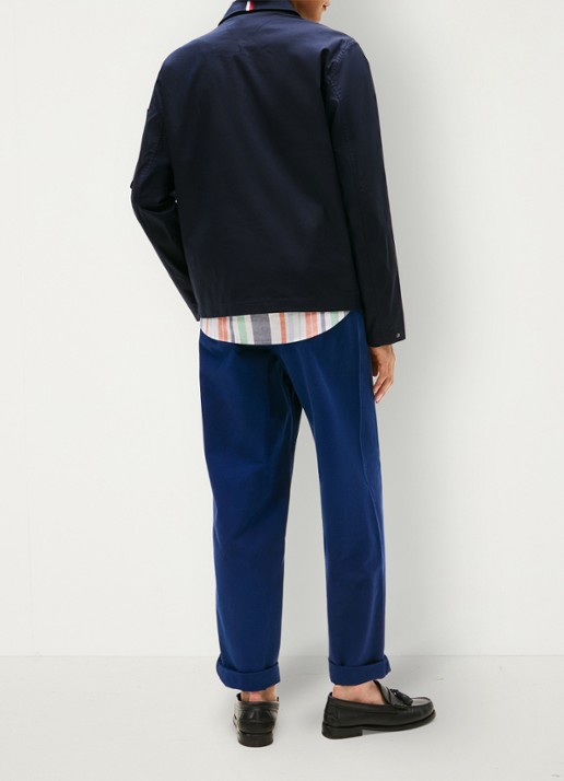 Tommy Hilfiger Tech jack met ritszakken - achterkant 7 donkerblauw